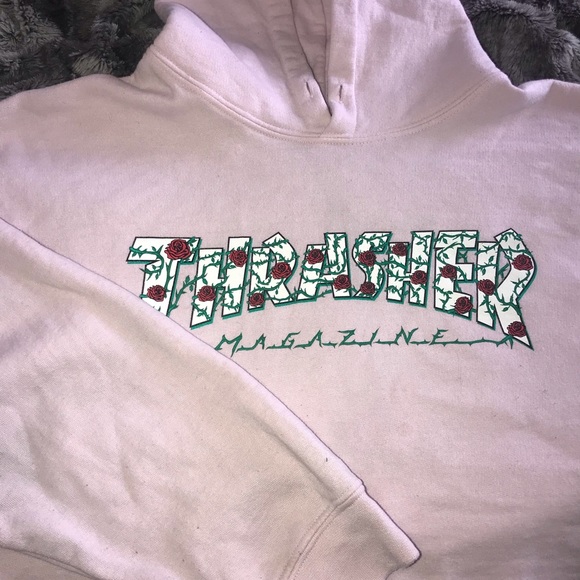 thrasher hoodie crop top
